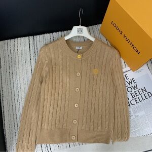 Loewe Women's Autumn/Winter Knitted Embroidered Logo Button Cardigan